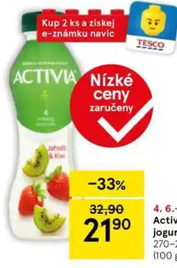 Tesco Activia jogurt nabídka
