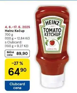 Tesco HEINZ kečup nabídka