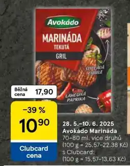Tesco AVOKÁDO Marináda nabídka