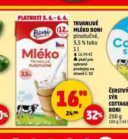 Penny Market Trvanlivé mléko 3,5% nabídka