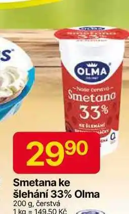 Hruška OLMA Smetana ke šlehání 33% 200 g nabídka