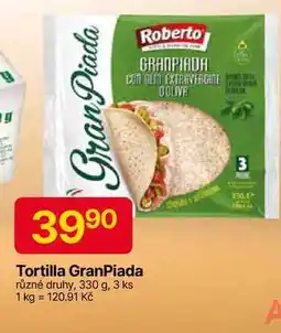 Hruška Gran Piada Tortilla 330 g, 3 ks nabídka