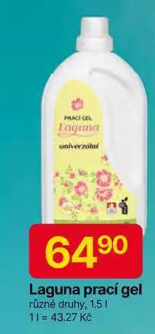 Hruška Laguna prací gel různé druhy, 1.5l nabídka