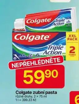 Hruška Colgate zubní pasta různé druhy, 2 x 75 ml nabídka