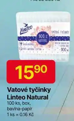 Hruška Linteo Natural Vatové tyčinky 100 ks nabídka