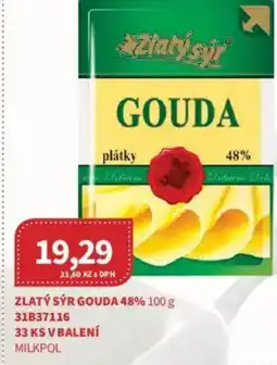 Kubík potraviny Zlatý sýr gouda 48% nabídka