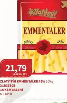 Kubík potraviny Zlatý sýr emmentaler 45% nabídka