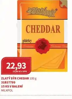 Kubík potraviny Zlatý sýr chedar nabídka