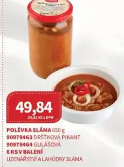 Kubík potraviny Polévka sláma nabídka