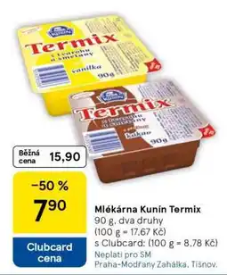 Tesco Mlékárna Kunín Termix nabídka