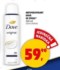 Penny Market Antiperspirant Dove ve spreji nabídka