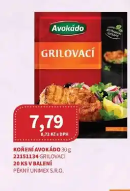 Kubík potraviny Koření avokádo nabídka
