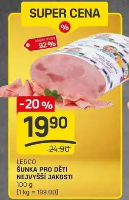Flop ŠUNKA PRO DĚTI NEJVYŠŠÍ JAKOSTI 100 g nabídka