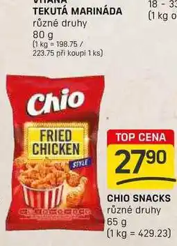 Flop CHIO SNACKS různé druhy 65 g nabídka