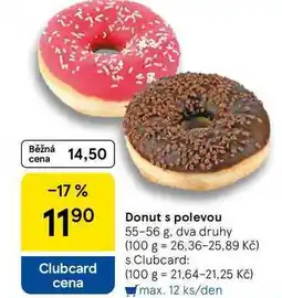Tesco Donut s polevou, 55-56 g nabídka