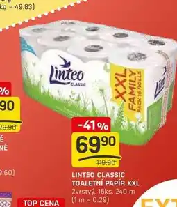 Flop LINTEO CLASSIC TOALETNÍ PAPÍR XXL 2vrstvý, 16ks, 240 m nabídka