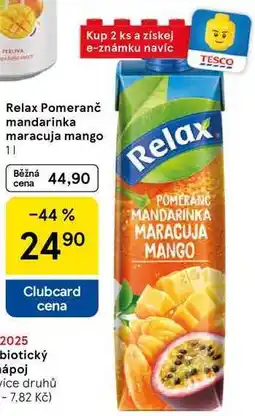 Tesco Relax Pomeranč mandarinka maracuja mango, 1 l nabídka