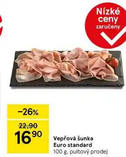 Tesco Vepřová šunka Euro standard, 100 g nabídka