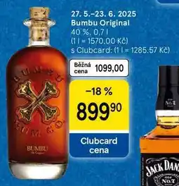Tesco Bumbu Original 40 %, 0.7 l nabídka