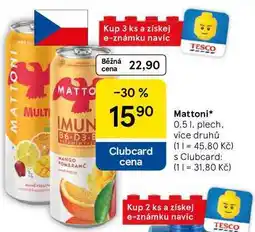 Tesco Mattoni, 0,5 l, plech nabídka