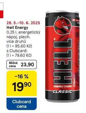 Tesco Hell Energy, 0.25 l nabídka