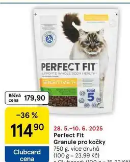 Tesco Perfect Fit Granule pro kočky, 750 g, více druhů nabídka