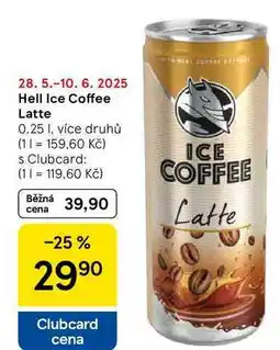 Tesco Hell Ice Coffee Latte, 0.25 l, více druhů nabídka
