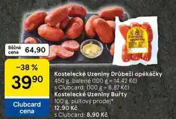 Tesco Kostelecké Uzeniny Drůbeží opékáčky, 450 g, balené nabídka