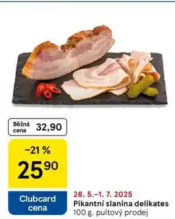 Tesco Pikantní slanina delikates, 100 g nabídka