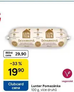 Tesco Lunter Pomazánka, 100 g, více druhů nabídka