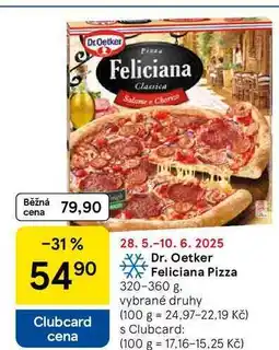 Tesco Dr. Oetker Feliciana Pizza, 320-360 g nabídka