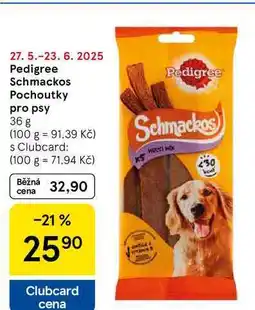 Tesco Pedigree Schmackos Pochoutky pro psy, 36 g nabídka