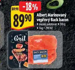 Albert Albert Marinovaný vepřový Back bacon 310 g nabídka