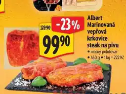 Albert Albert Marinovaná vepřová krkovice steak na pivu 450 g nabídka