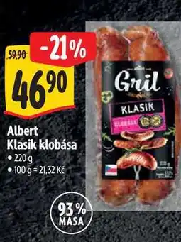 Albert Albert Klasik klobása 220 g nabídka