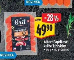 Albert Albert Paprikové kuřecí klobásky 240 g nabídka