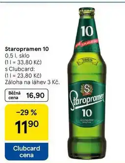 Tesco Staropramen 10, 0,5 l, sklo nabídka
