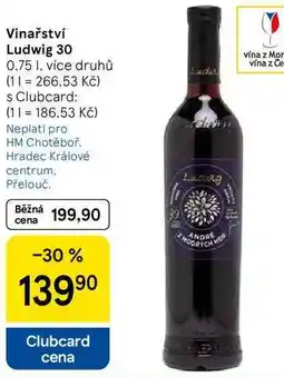 Tesco Vinařství Ludwig 30, 0,75 l nabídka