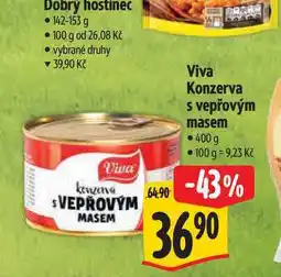 Albert Viva Konzerva s vepřovým masem 400 g nabídka