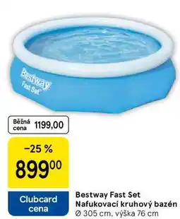 Tesco Bestway Fast Set Nafukovací kruhový bazén, Ø 305 cm, výška 76 cm nabídka