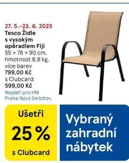 Tesco Tesco Židle s vysokým opěradlem Fiji, 55 x 78 x 90 cm. hmotnost 8,8 kg nabídka