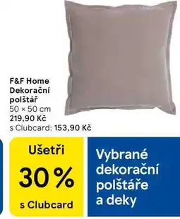 Tesco F&F Home Dekorační polštář 50 x 50 cm nabídka