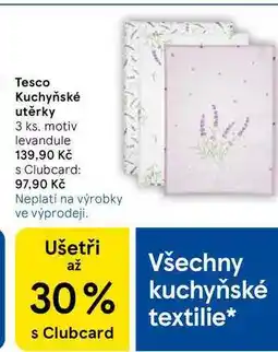 Tesco Tesco Kuchyňské utěrky 3 ks, motiv levandule nabídka