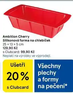 Tesco Ambition Cherry Silikonová forma na chlebíček, 25 x 13 x 5 cm nabídka