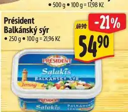 Albert Président Balkánský sýr 500 g nabídka