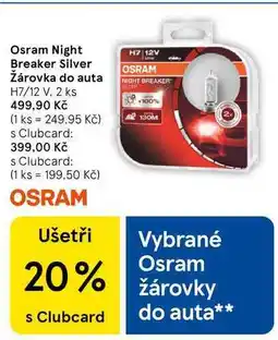Tesco Osram Night Breaker Silver Žárovka do auta, H7/12 V. 2 ks nabídka
