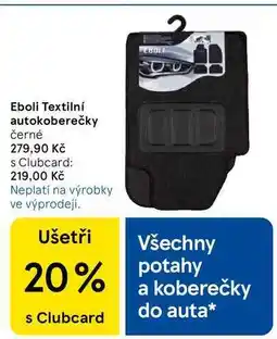 Tesco Eboli Textilní autokoberečky černé nabídka