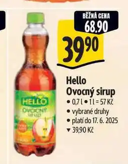 Albert Hello Ovocný sirup 0,7 l nabídka