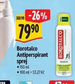Albert Borotalco Antiperspirant sprej 150 ml nabídka