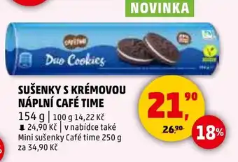 Penny Market Sušenky s krémovou náplní Café time nabídka